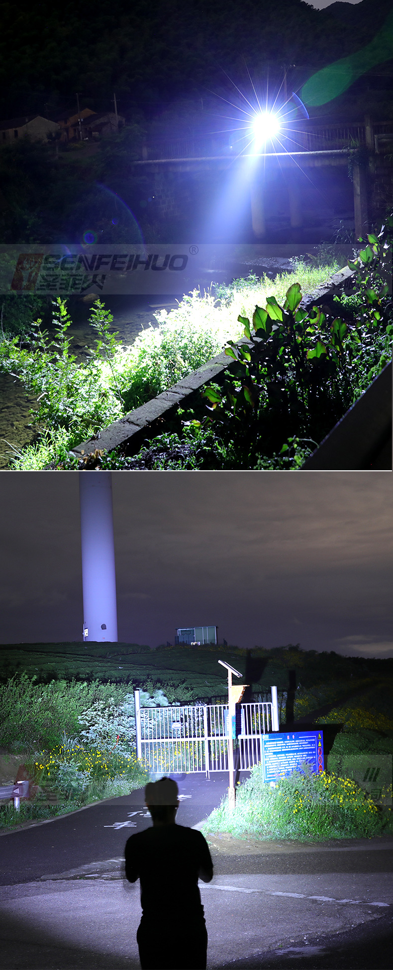 ไฟฉายคาดศีรษะแบบมีไฟ 3 สี แดง น้ำเงิน เขียว และแสงขาวปกติ และมี COB มีอินฟราเรด Santafe Fire T81 ตัวไฟฉายสีน้ำเงิน ขาว