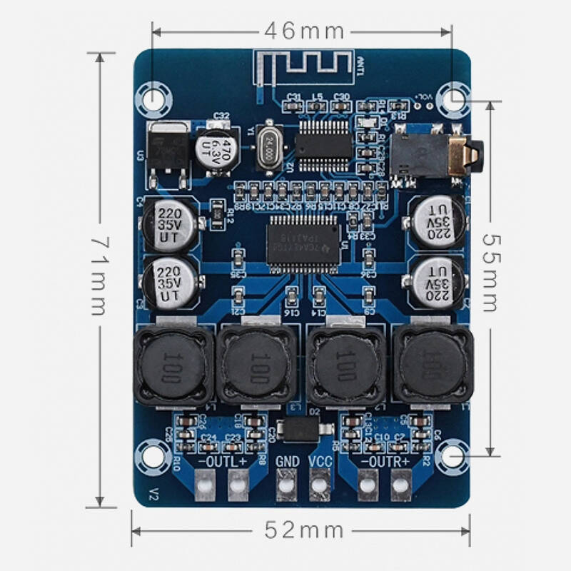 XH-M314 บอร์ดขยายเสียงบลูทูธ 45W+45W TPA3118 AUX