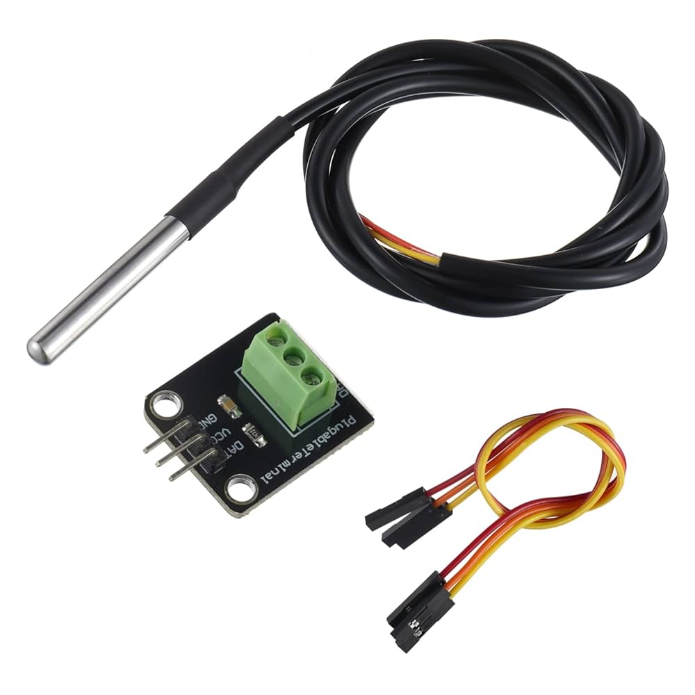 DS18B20 Waterproof Digital Temperature Sensor with Adapter Baord วัดอุณหภูมิกันน้ำ พร้อมบอร์ด Adapter