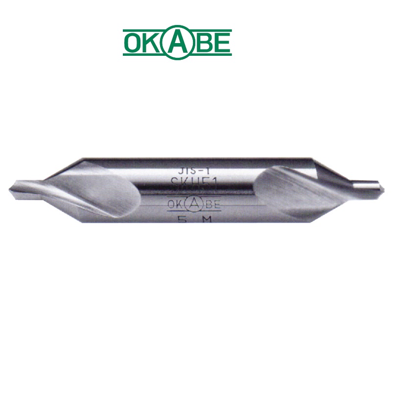 OKABE ดอกเจาะนำศูนย์ 60° มาตราฐาน JIS1 รุ่น J1CD-60° - Center Drill 60° JIS Type 1 No.J1CD-60°