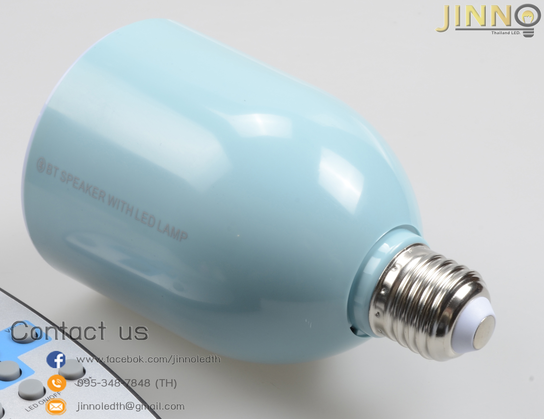 2 in 1 ไฟ LED ลำโพงบลูทูธ Led bluetooth speaker สีขาว/Blue body/White light