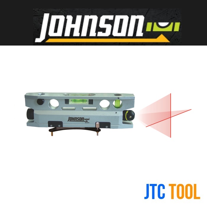 ระดับน้ำอลูมิเนียมฐานแม่เหล็กแบบเลเซอร์ - Magnetic Aluminum Torpedo Laser Level No.40-6174 [Brand: Johnson]