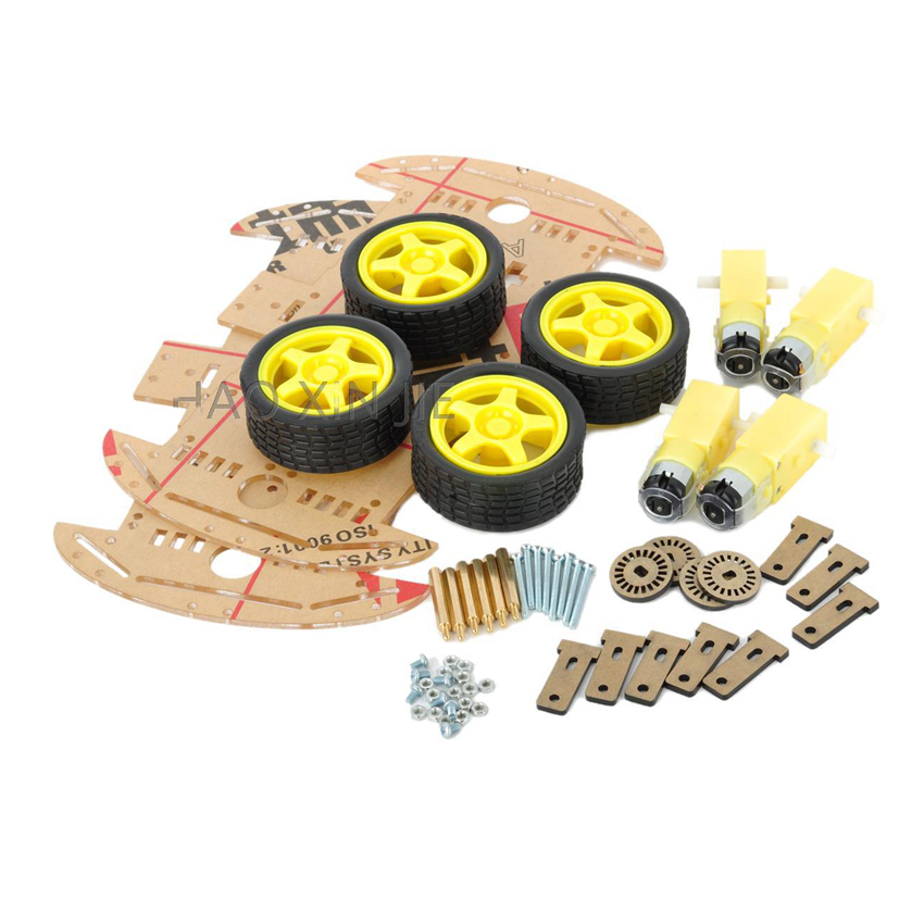 4WD Smart Car Chassis Kit โครงประกอบรถ 4 ล้อ 2 ชั้น