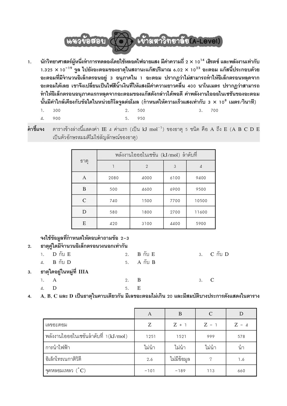 คู่มือ เคมี เพิ่มเติม ม. 4 เล่ม 1 (หลักสูตรใหม่) ปรับปรุงใหม่ เพิ่มแนวข้อสอบ A-Level โดย พ.ศ.พัฒนา