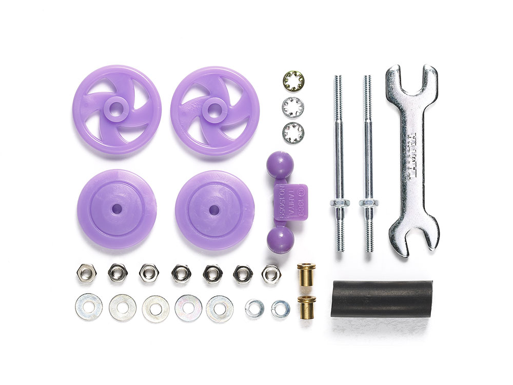 95519 TAMIYA Mini 4WD Large Dia. Stabilizer Head Set (17mm) (Purple)