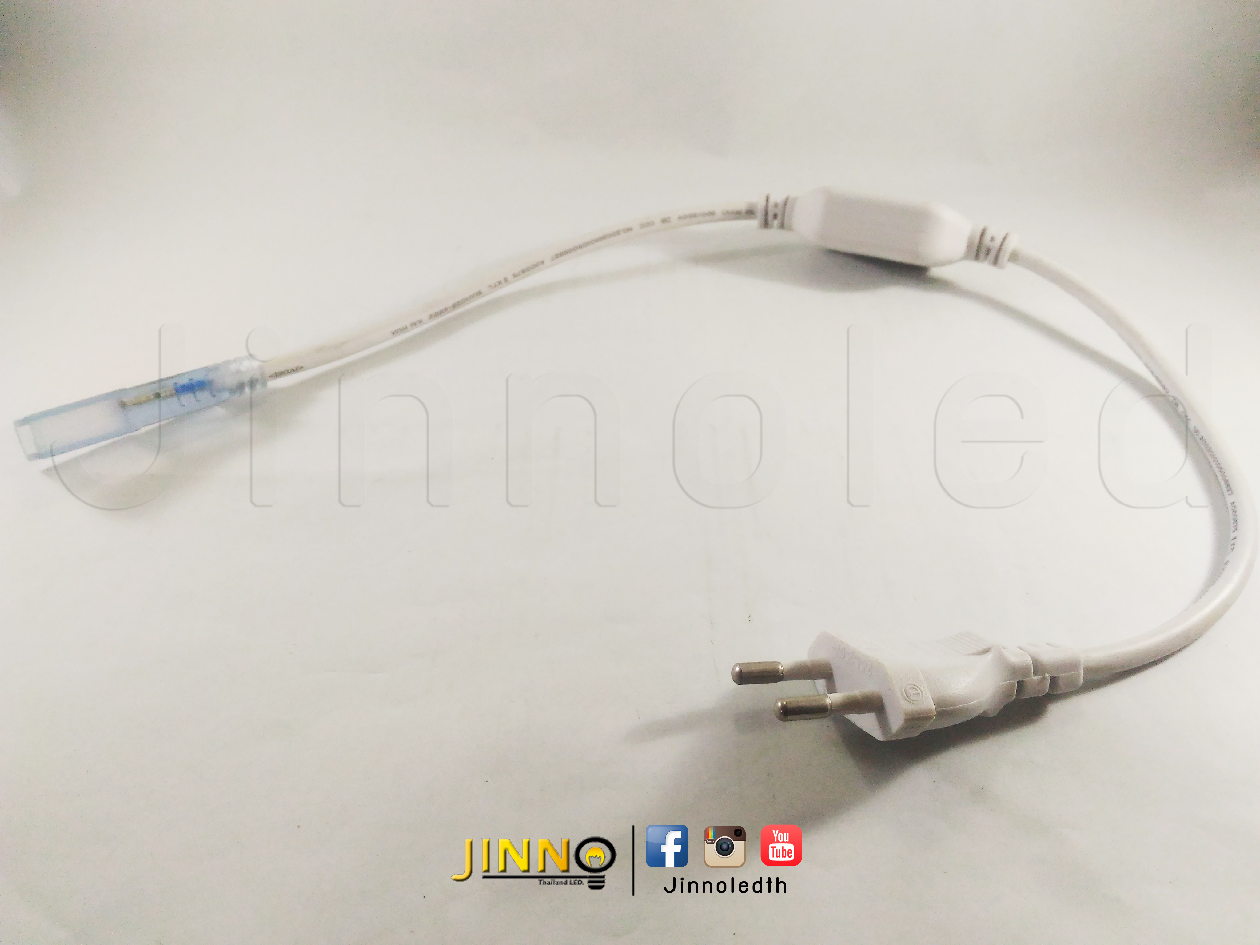 ชุดปลั๊กไฟ 220v รุ่น 5050 แบบกันน้ำ พร้อม Pin 2 ขา + End cap จุกปิดท้าย