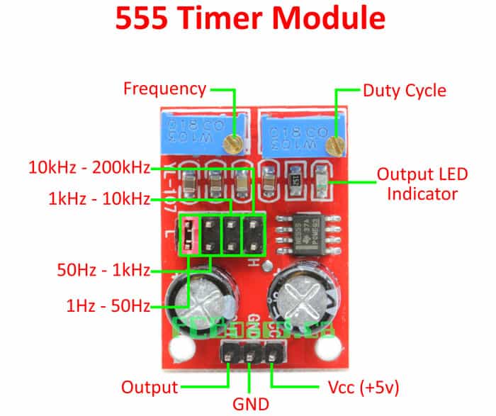 NE555 Pulse Frequency Duty Cycle Adjustable Module Square Wave Signal Generator
