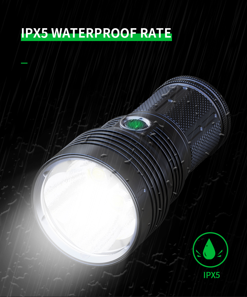 ไฟฉายจับถือ ขนาดกลาง Natfire PK40 P90*4 LED 12000 LM