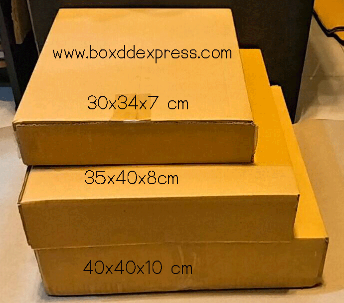 กล่องทรงแบน (PPP) ขนาด 25x34x5 cm ไม่พิมพ์