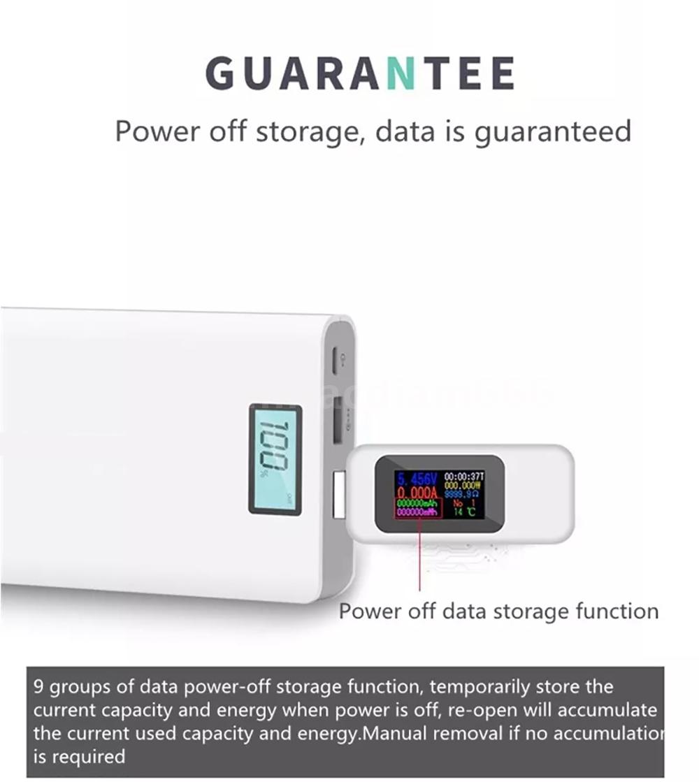Keweisi KWS-MX18 USB Digital Multimeter Current Voltmeter Tester (สีขาว)