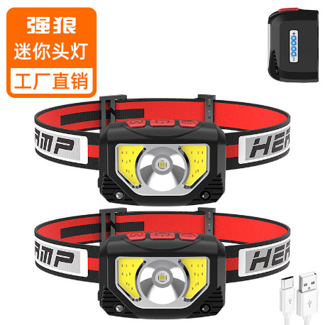 ไฟฉายคาดศีรษะ แบบกระทัดรัด 3 หลอด XPG และ COB พร้อมเซนเซอร์เปิด ปิด Strong Wolf TD 06903