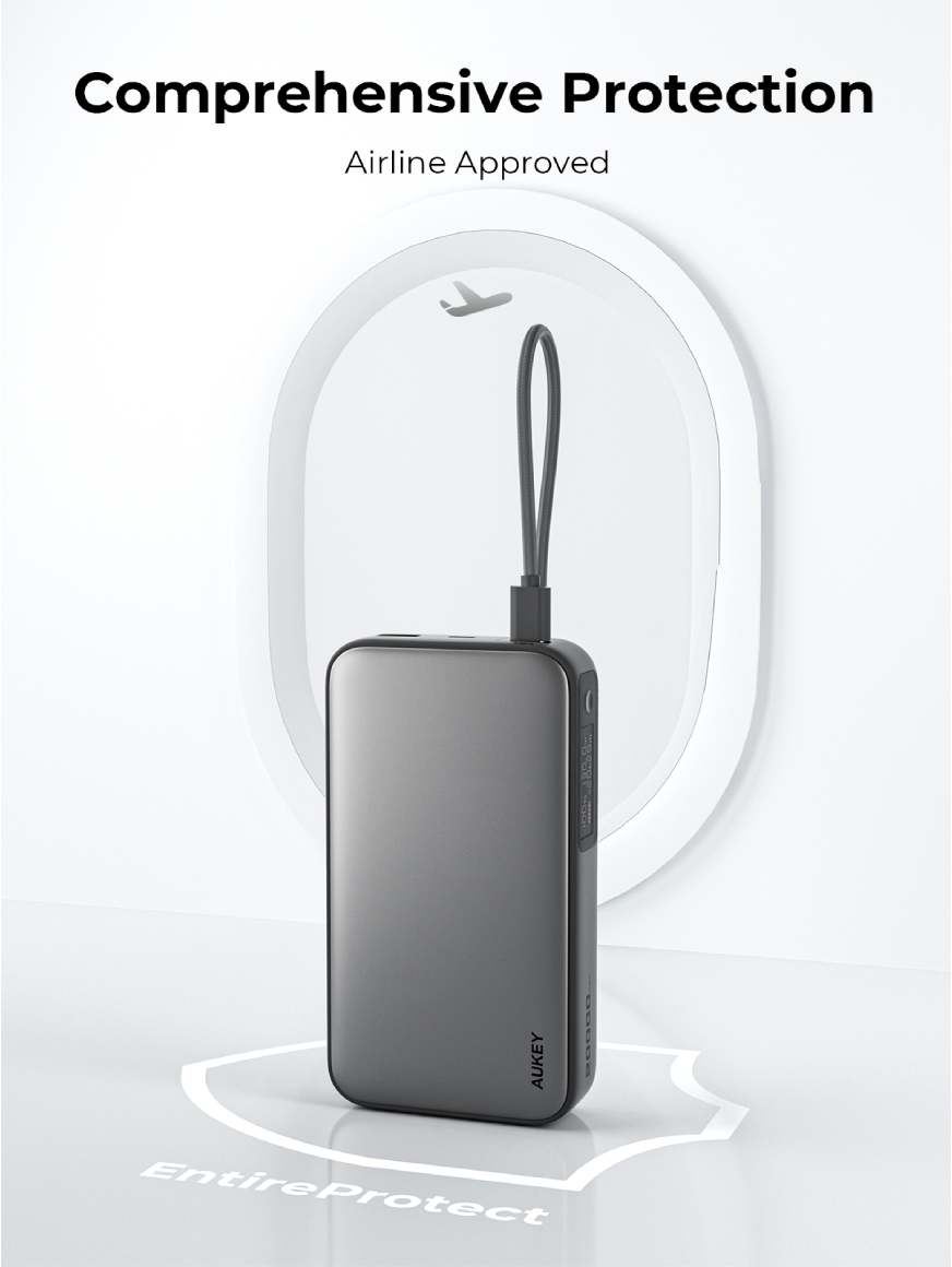 AUKEY PB-Y48 พาวเวอร์แบงค์ชาร์จเร็ว Spark Sling ความจุ 20000mAh รองรับชาร์จเร็ว PD 130W