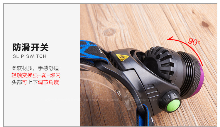 ไฟฉายคาดหัวแรงสูง แบบ 1 หลอด ปรับขยายได้ หลอด t6