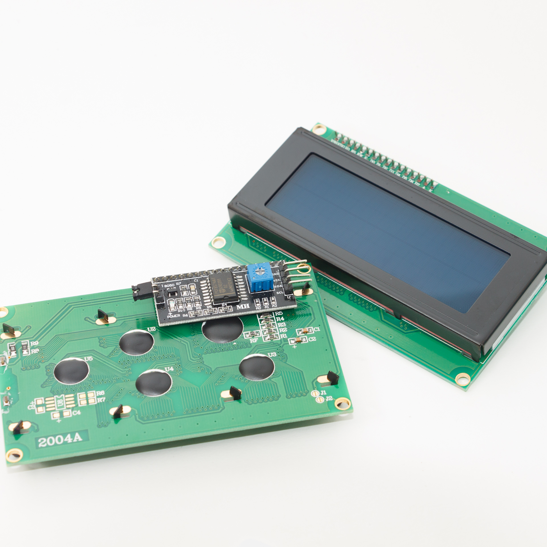 2004 LCD (Blue Screen) 20x4 LCD พร้อมบัดกรี I2C Adapter