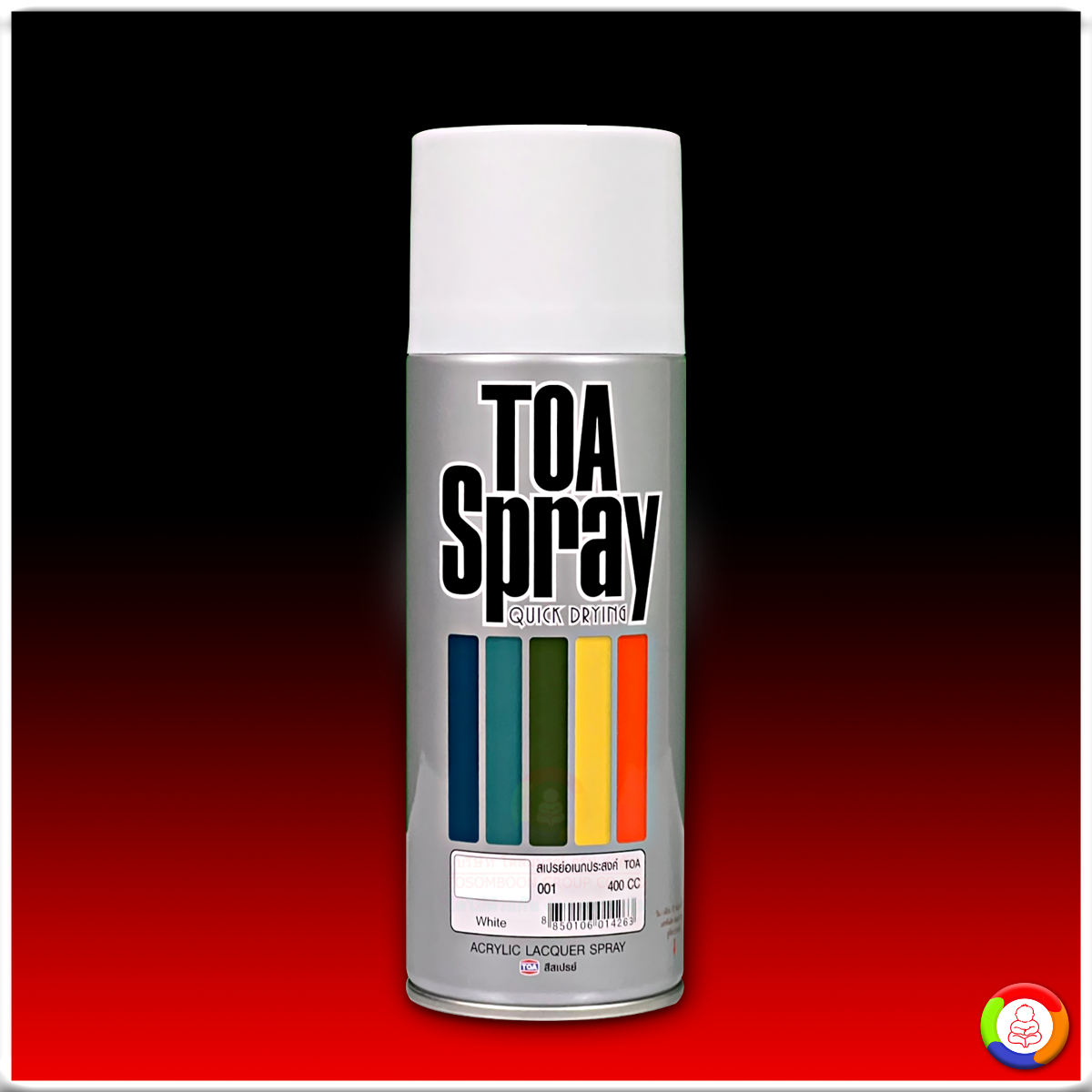 TOA Acrylic Lacquer Spray: For All Purposes No.001 White ทีโอเอ สีสเปรย์อเนกประสงค์ เบอร์ 001 สีขาว