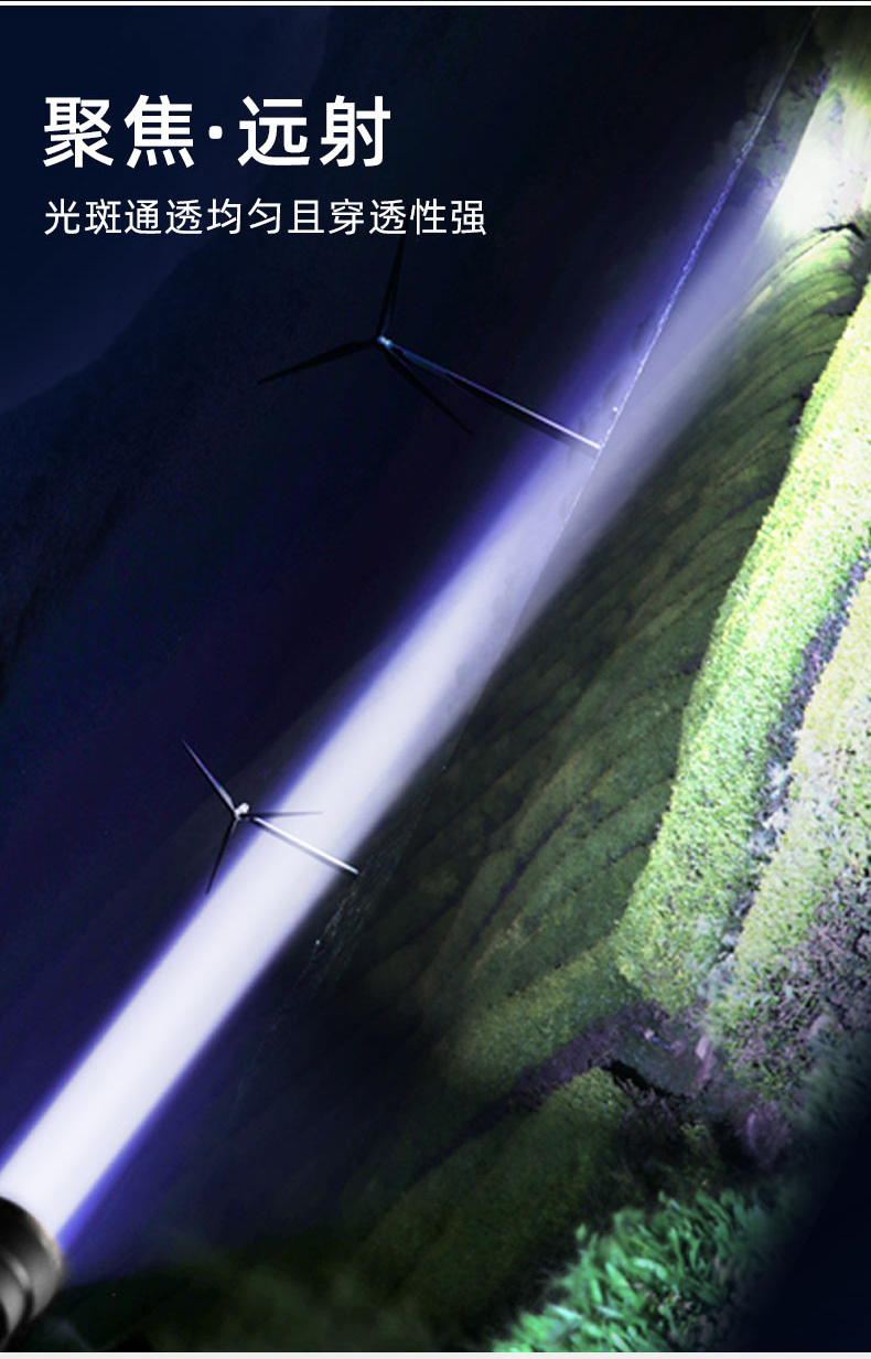 ไฟฉายแรงสูงขนาดกลาง แบบขยายได้ ขนาดกระชับมือ Warsun PF-217 หลอด HP15 LED รวมแบตเตอรี่ 21700 2 ก้อน