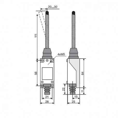ME-9101 Limit Switch ลิมิตสวิทช์ แบบสปริง 250V 5A