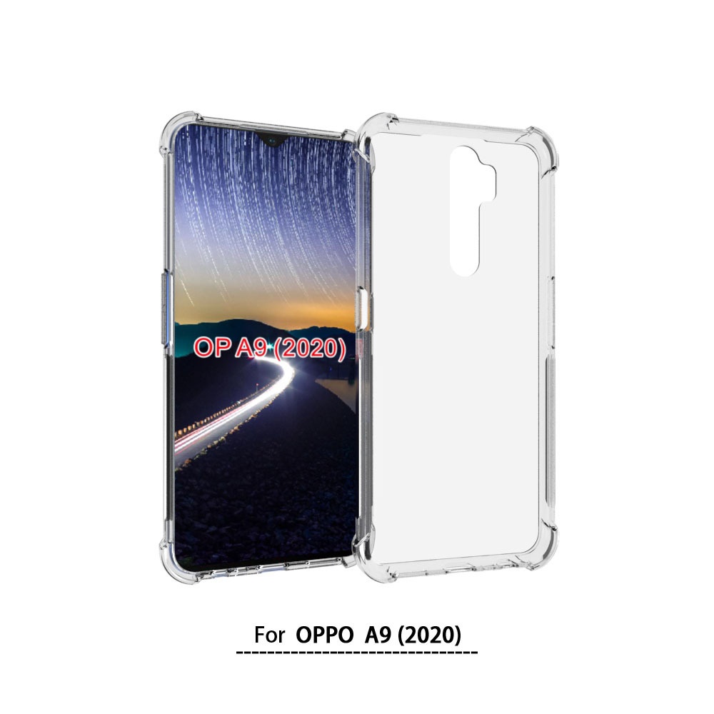 เคส OPPO A9 2020 แบบ TPU ใสเสริมขอบและมุมกันกระแทก