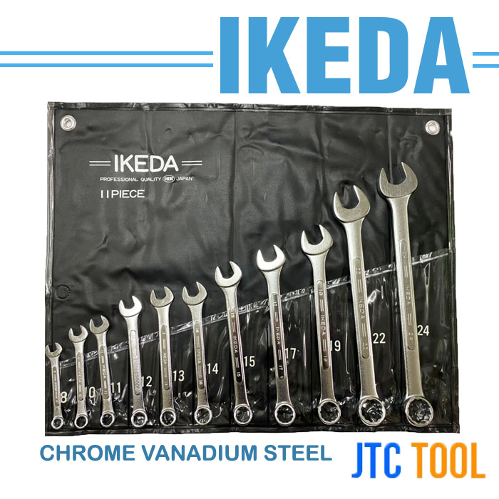 ชุดประแจแหวนข้างปากตายนิ้ว - Combination Wrenches Set (Inch) [Brand: Ikeda]