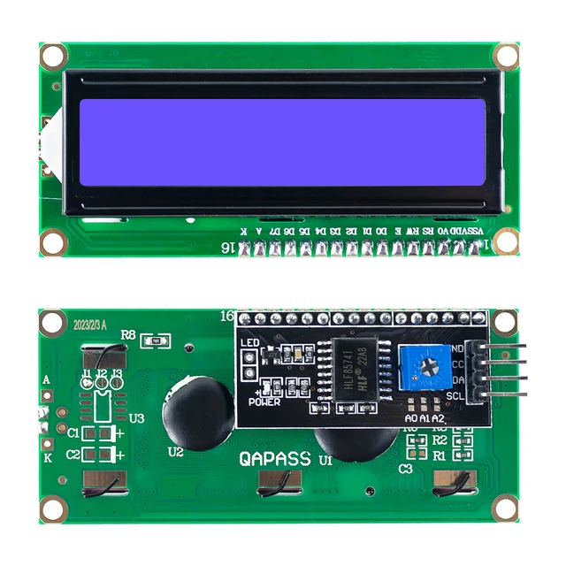 จอแสดงผล 1602 LCD (Blue Screen) 16x2 LCD พร้อมบัดกรี I2C Adapter