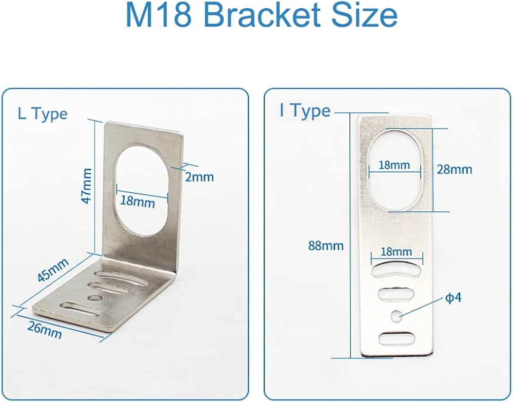 M18 ขายึดเซ็นเซอร์ตรวจจับโลหะ ขาตั้งสำหรับ Inductive Proximity M18 Bracket L-Type