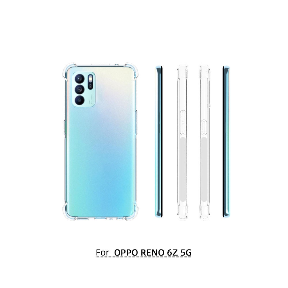 เคส OPPO Reno6 Z 5G แบบ TPU ใสเสริมขอบและมุมกันกระแทก
