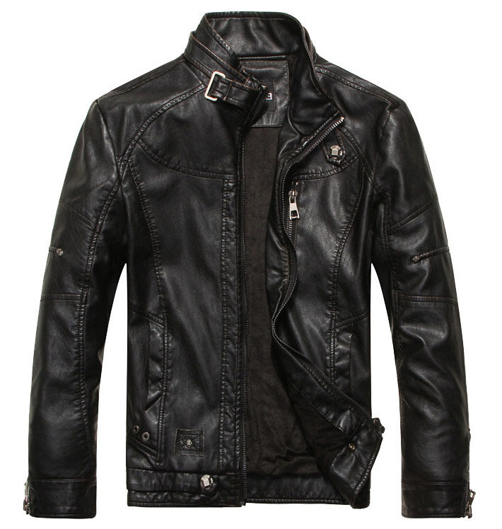 เสื้อแจ็คเก็ต สำหรับ Biker Jarvoz (หนังPUพรีเมี่ยม) Black