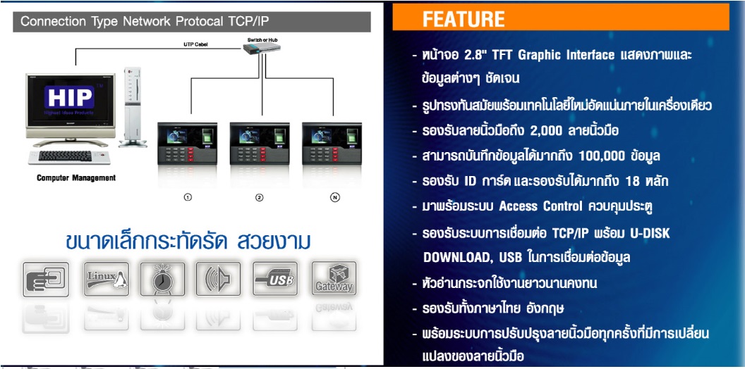 เครื่องสแกนลายนิ้วมือ HIP CMI810u
