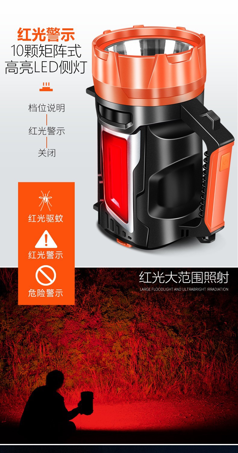 ไฟฉายสะพายแรงสูง พร้อมตัวปั่นไฟฟ้าในตัว Warsun 886B