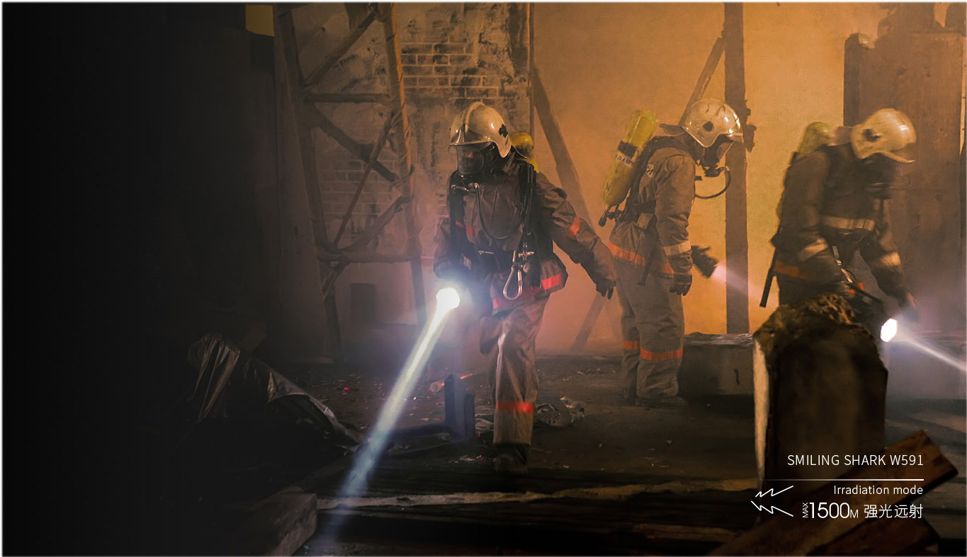 ไฟฉายสะพายแรงสูง แบบส่องไกล หลอด P90 Smiling Shark W-591 Stanby 5-10 Hr. BigCup