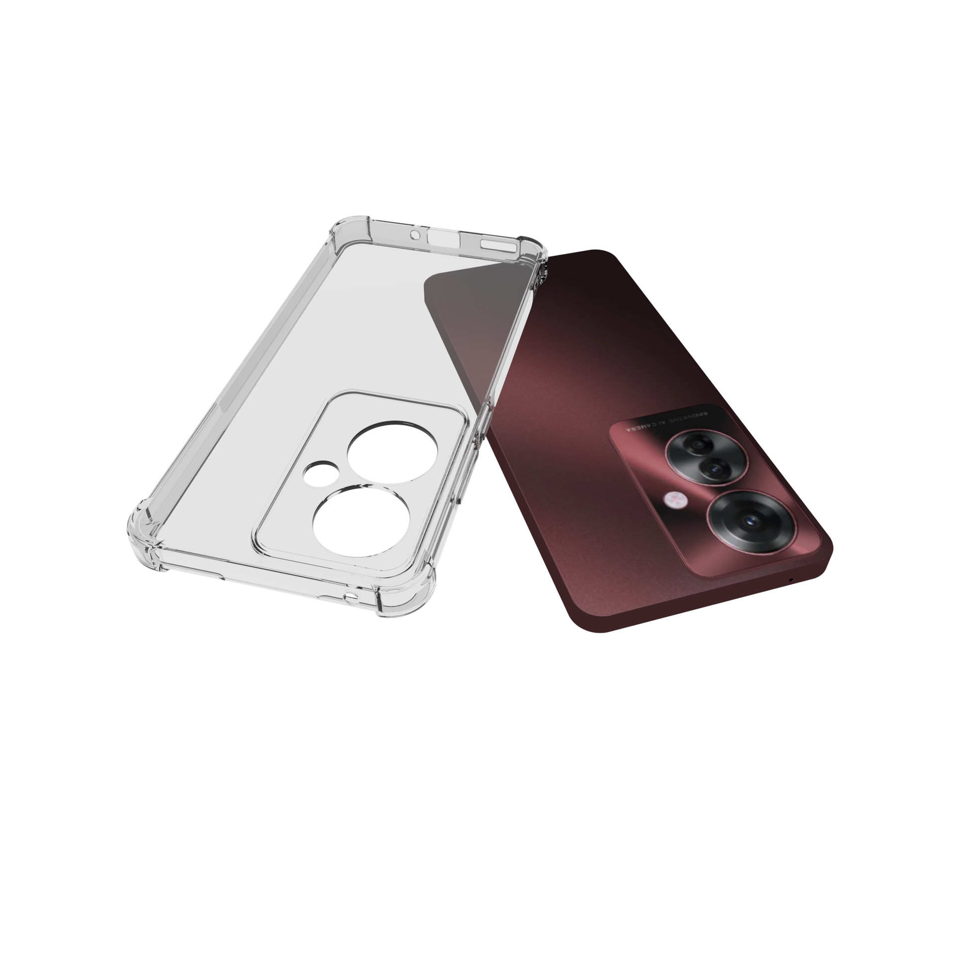เคส OPPO Reno11 F 5G แบบ TPU ใสเสริมขอบและมุมกันกระแทก