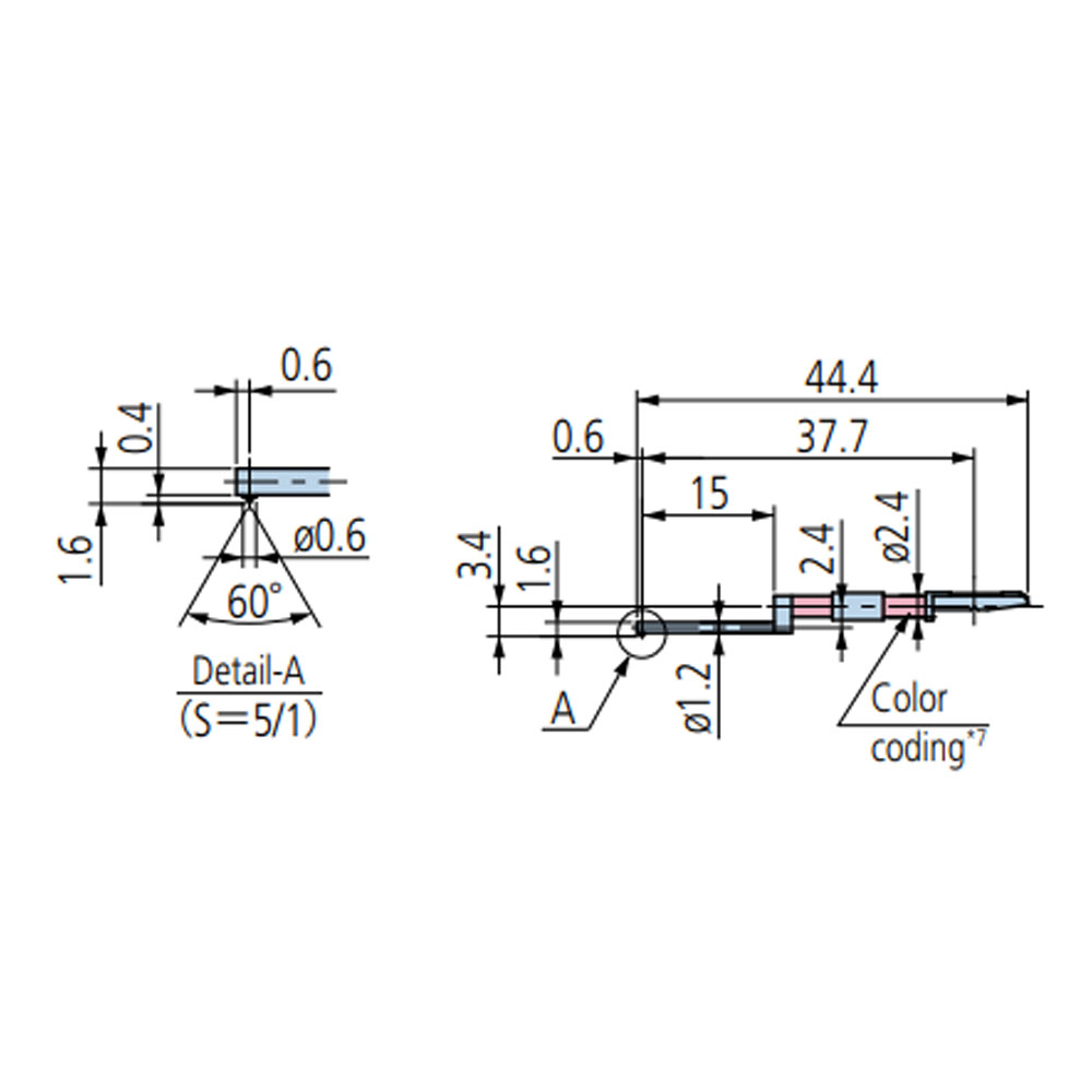 MITUTOYO สไตลัสสำหรับรูเล็ก สำหรับเครื่องวัดความเรียบ SJ-410 - Stylus for small hole for Surftest SJ-410 Series