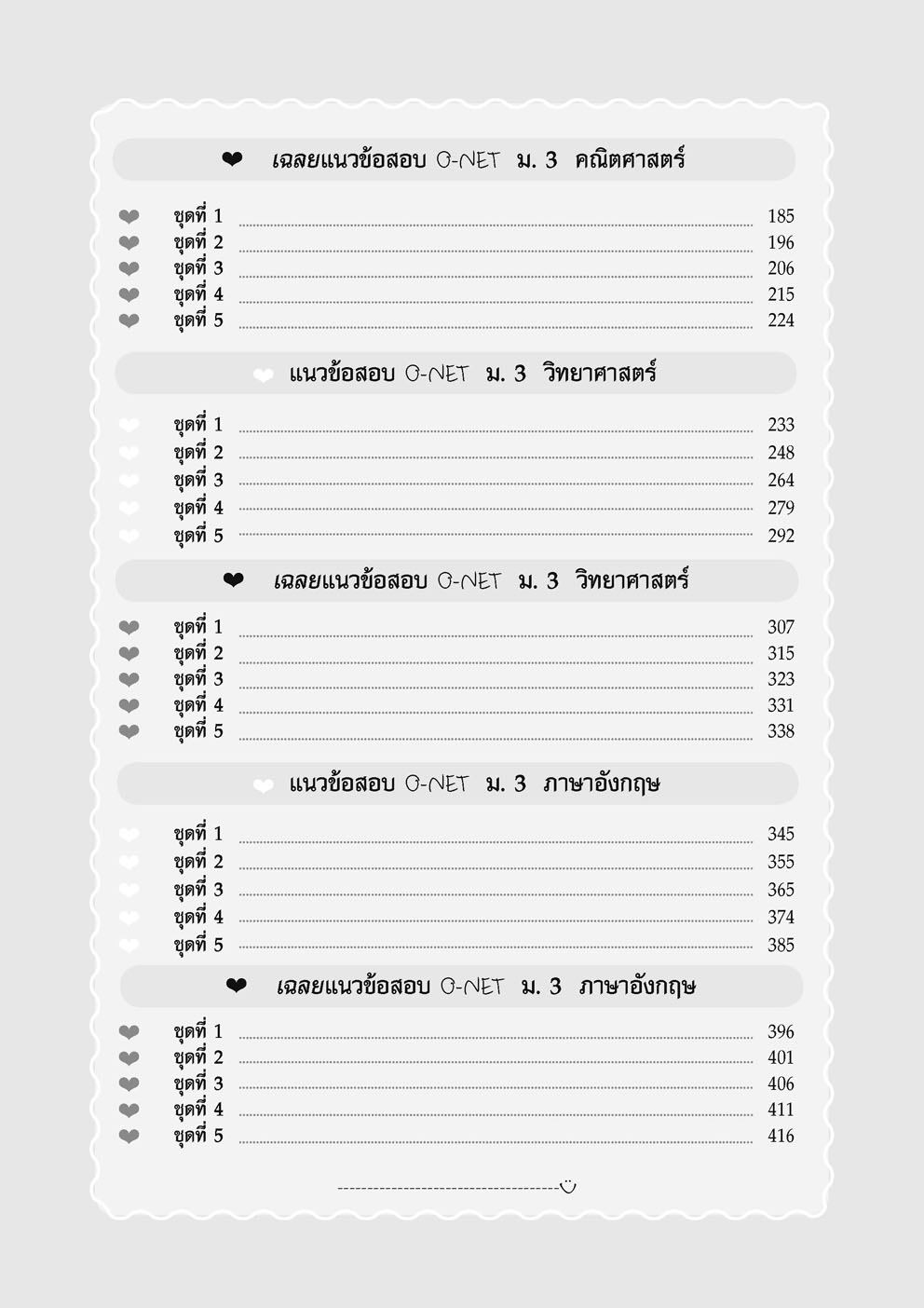 แนวข้อสอบ O-Net ม.3 (ครบ 5 วิชา)