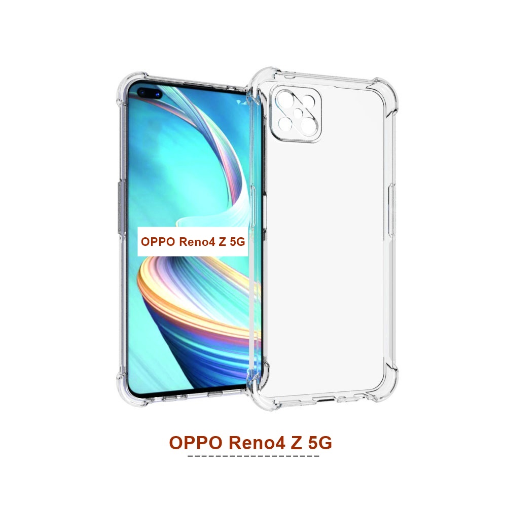 เคส OPPO Reno4 Z 5G แบบ TPU ใสเสริมขอบและมุมกันกระแทก