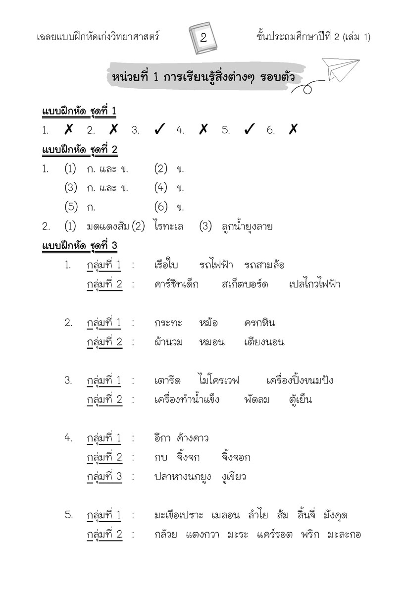 เก่ง วิทยาศาสตร์ ป. 2 เล่ม 1 (หลักสูตรใหม่) โดย พ.ศ.พัฒนา