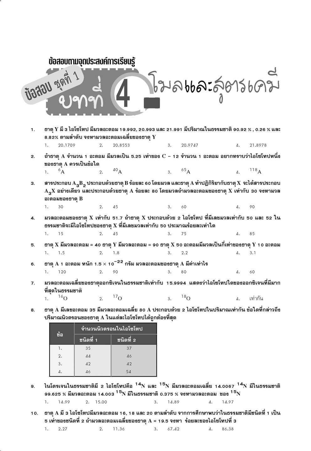 คู่มือ เคมี เพิ่มเติม ม. 4 เล่ม 2 (หลักสูตรใหม่) ปรับปรุงใหม่ เพิ่มแนวข้อสอบ A-Level โดย พ.ศ.พัฒนา