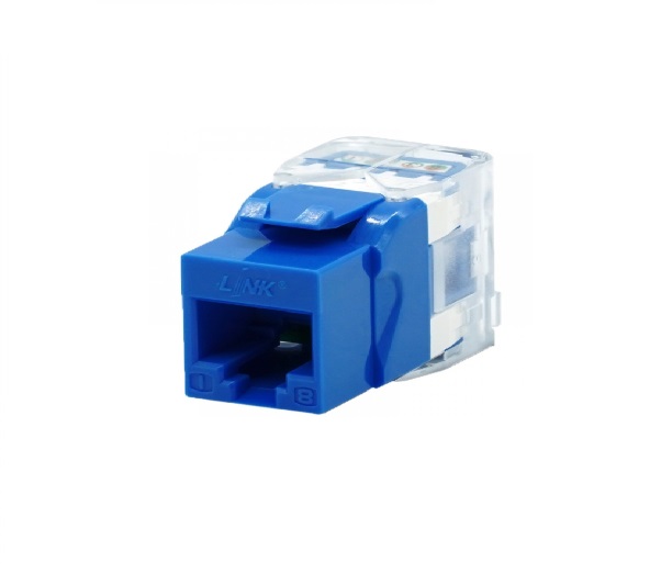 หัวต่อสาย LINK CAT 6 New RJ45 PLUG (10ตัว/Pack) - สีฟ้า