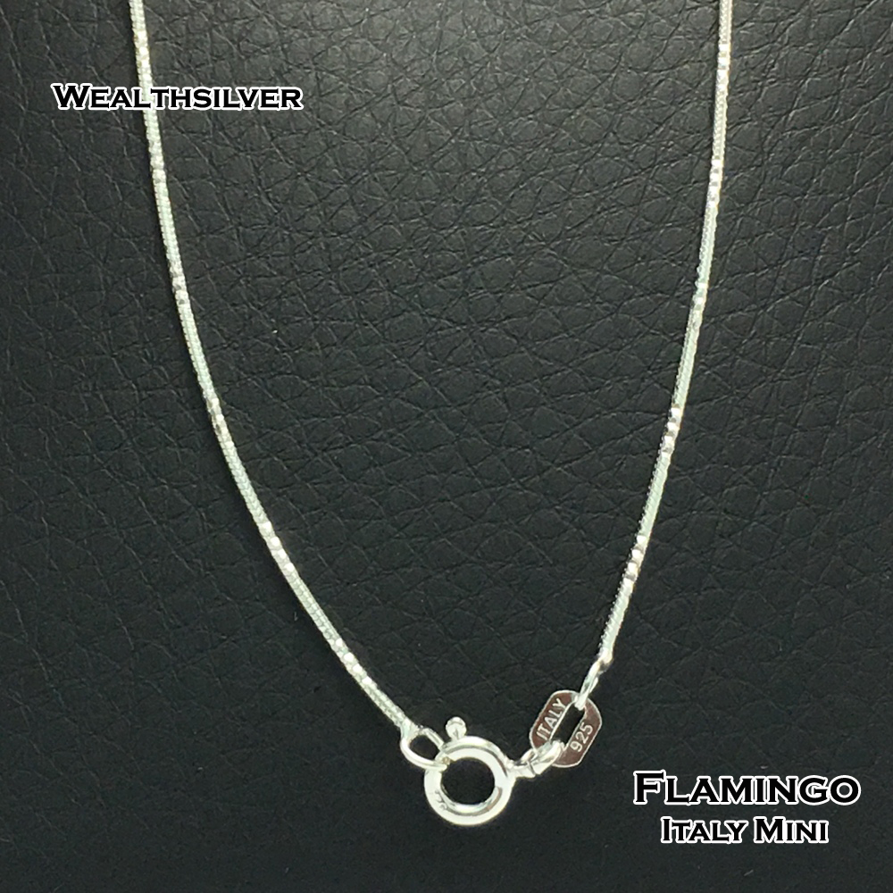 สร้อยเงินอิตาลีลาย Flamingo 16"