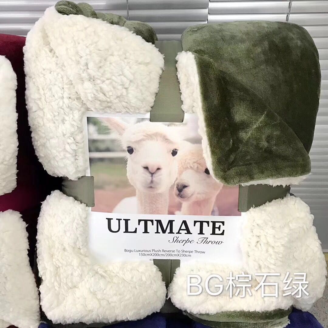 ผ้าห่มขนแกะ8ฟุต 2 ชั้น รุ่นสีเดียว โปร 595 ส่งฟรี