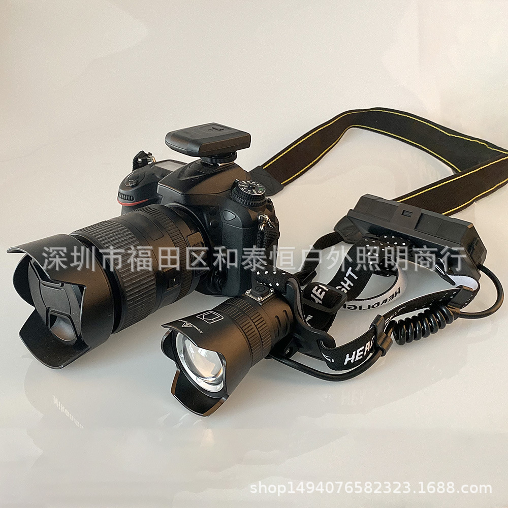 ไฟฉายคาดศีรษะแรงสูง แบบ 1 หลอดปรับขยายได้ LED P99 9 Core , JamieFire T138 แสงขาว ชุดแบตเตอรี่คุณภาพสูง พร้อมกล่องใส่และหูหิ้ว