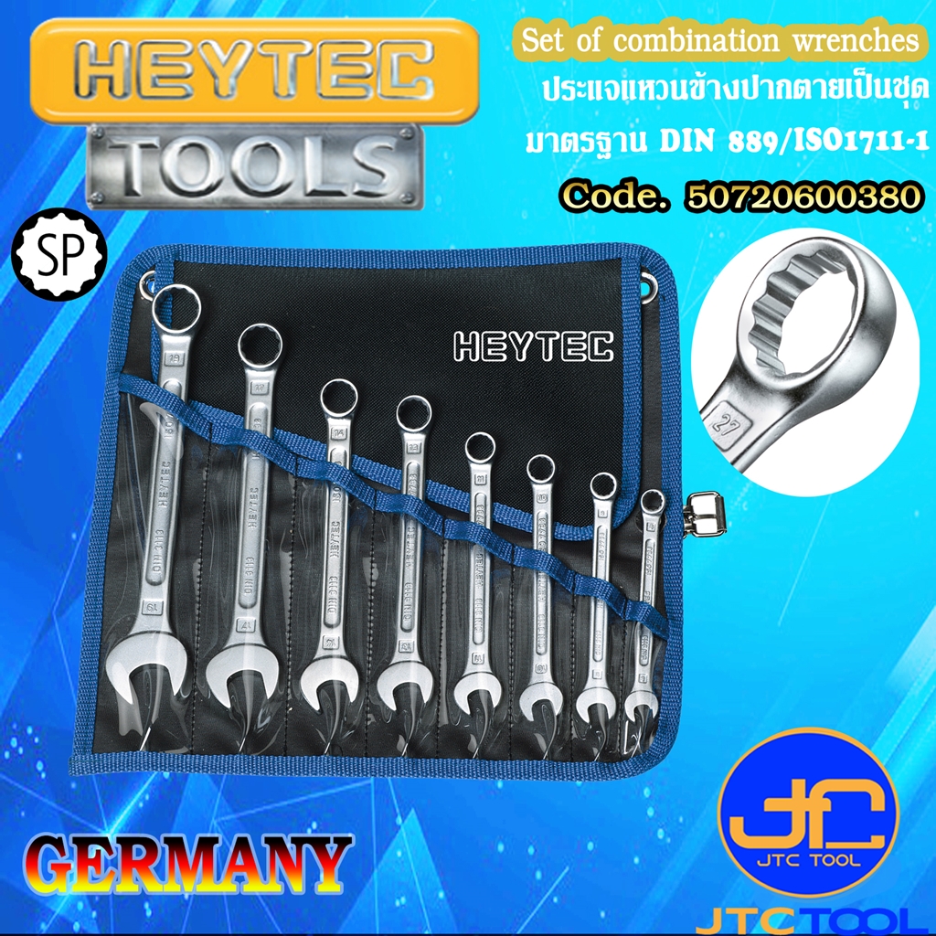 ประแจปากตาย ข้างแหวนฟรีซ้ายขวาเป็นชุด - Sets of Combined Ratchet Wrenches, Reversible [Brand: Heytec]