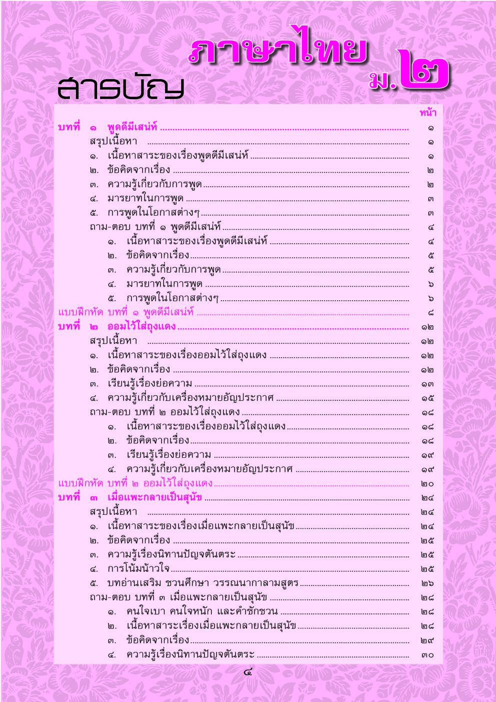 สรุป ถาม ตอบ และแบบฝึกหัดภาษาไทย วิวิธภาษา ม.2 โดย พ.ศ. พัฒนา