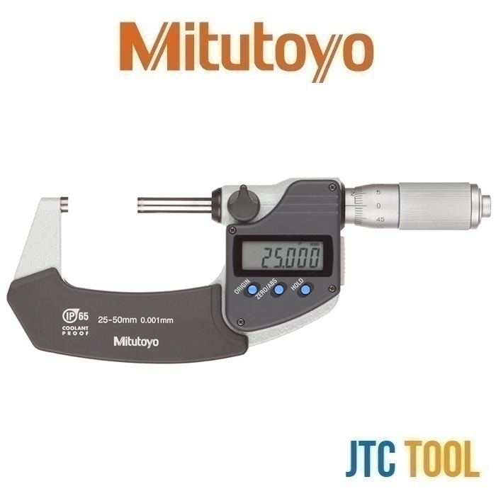 ดิจิตอลไมโครมิเตอร์ (เฉพาะรุ่นส่งข้อมูลเข้า PC) - Coolant Proof Micrometers with Ratchet Thimble (With SPC Output) [Series 293] [Brand: Mitutoyo]
