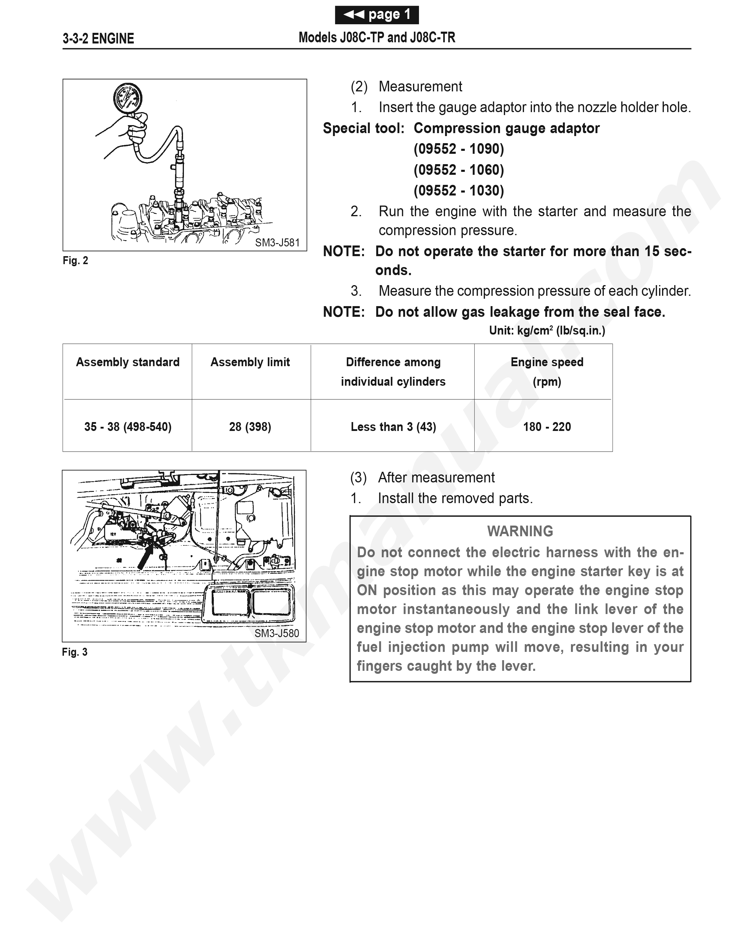 หนังสือ คู่มือซ่อม ถอด-ประกอบ เครื่องยนต์ JO8C-TP, JO8C-TR (ภาษาอังกฤษ)