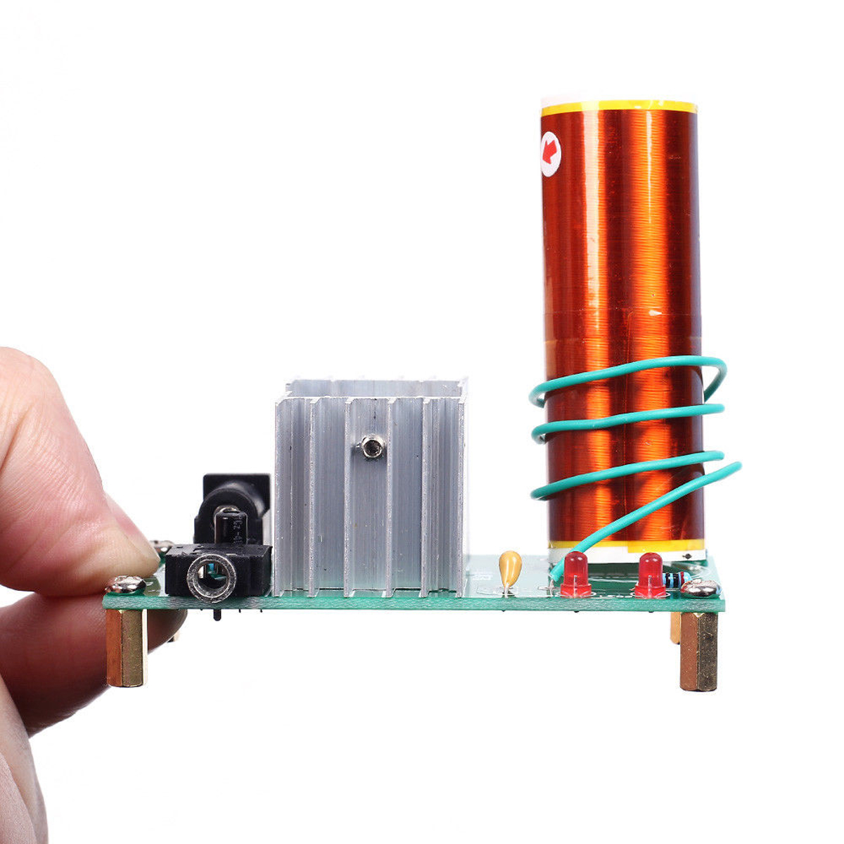 ชุดประกอบลำโพงพลาสม่าพร้อมอะแดปเตอร์ DIY Mini Tesla Coil Speaker Module 15W DC 15-24V 2A with Power Adapter Included