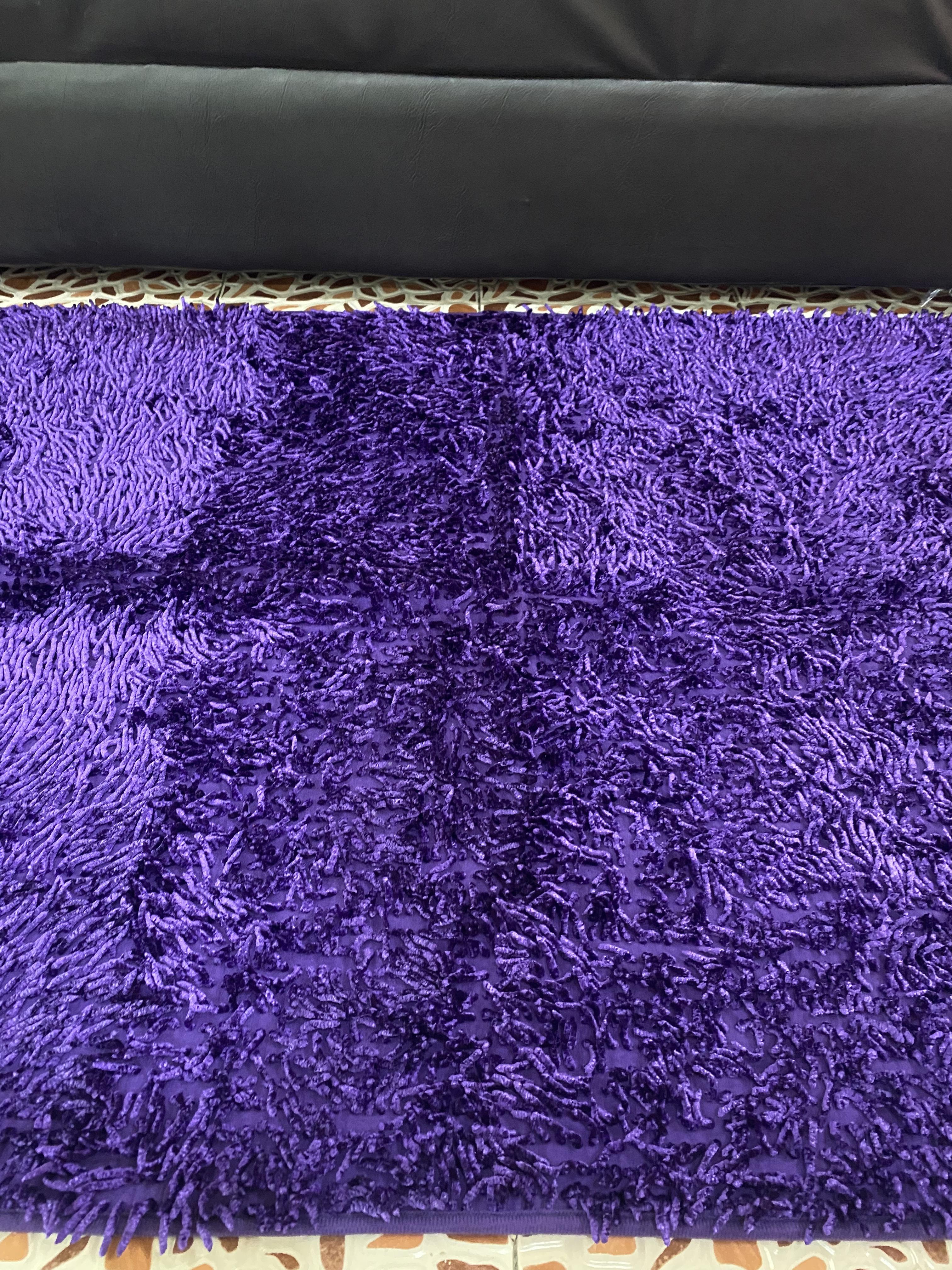 ผืนใหญ่ พรมเช็ดเท้า ไมโครไฟเบอร์ แบบเงาวาวสวยไฮโซ ขนาด 3x5 ฟุต 90x150cm