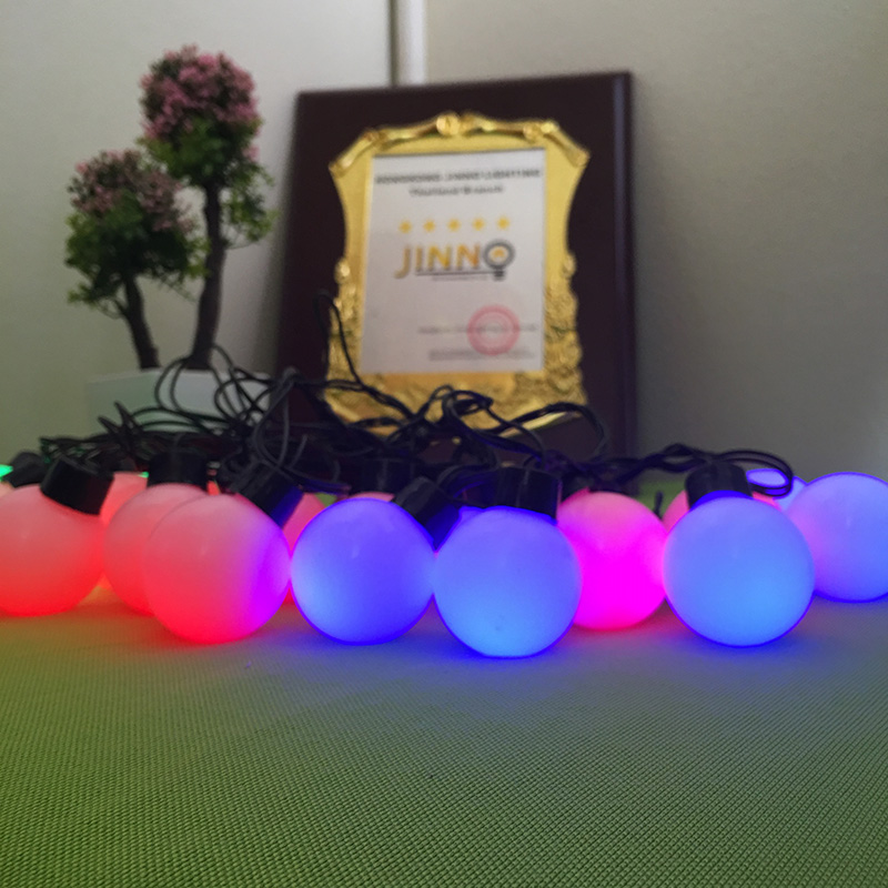 ส่งฟรี ไฟเชอรี่led ไฟปิงปองled 20 ลูก : ขนาด 5 ซม - สีม่วง /Ping pong ball led 20 leds : 5 cm. size - Purple