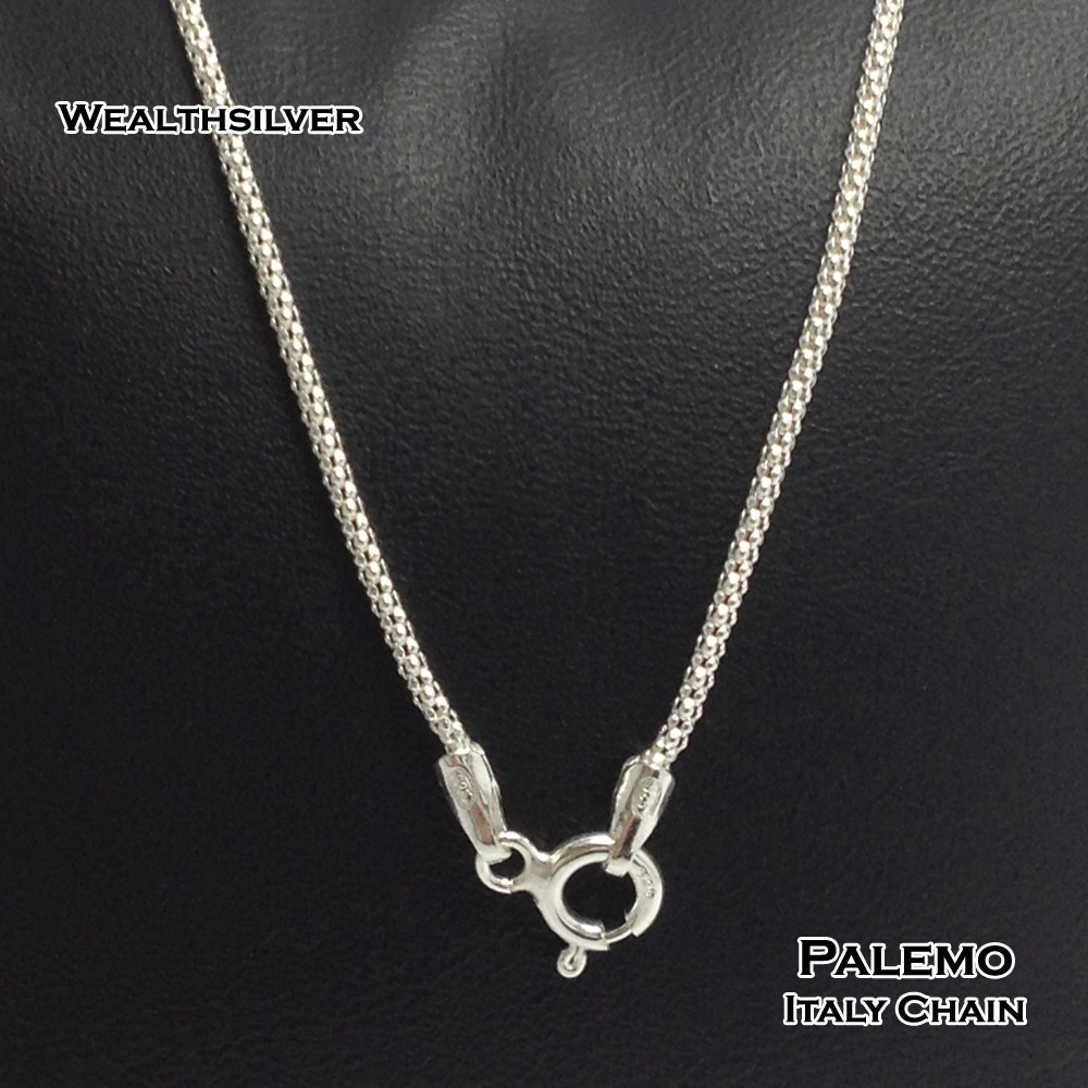 สร้อยเงินอิตาลีลาย Palemo 16"