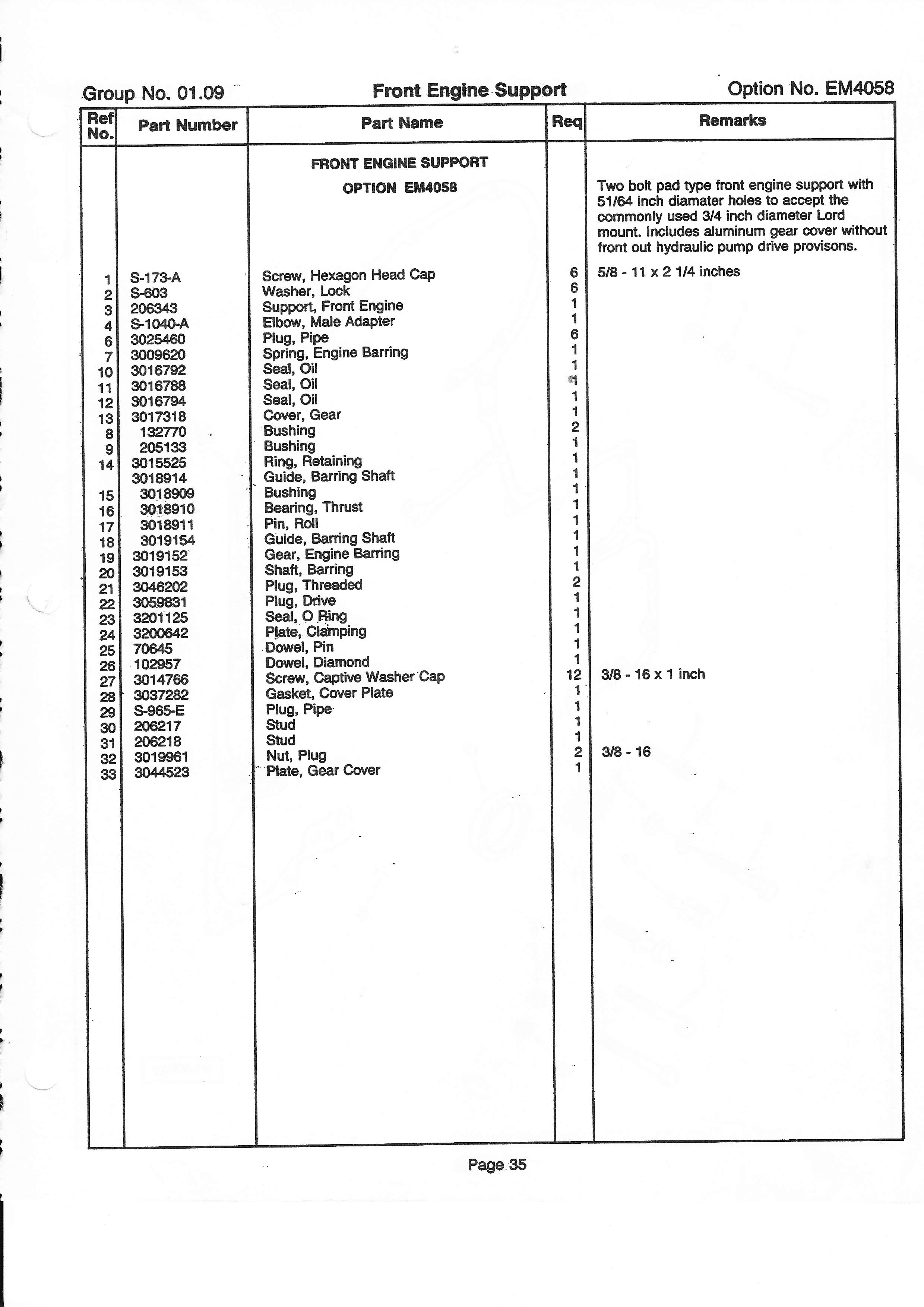 Cummins KTTA19 650/700 Construction Parts Catalog หนังสือภาษาอังกฤษ