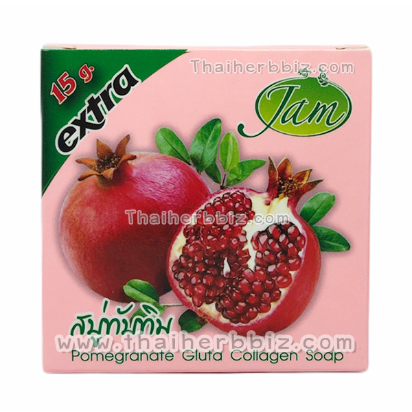 สบู่ทับทิมแจม Pomegranate Gluta Collagen Soap